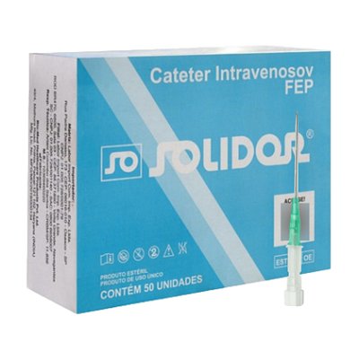 Cateter Intravenoso 18G/45mm Caixa Com 50 Unidades - Solidor