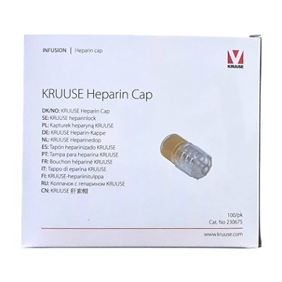 Adaptador PRN Heparin Cap Caixa Com 100 Unidades - Kruuse
