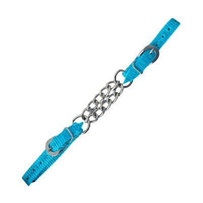 Barbela de Nylon 2 Correntes Azul Turquesa - Boots Horse