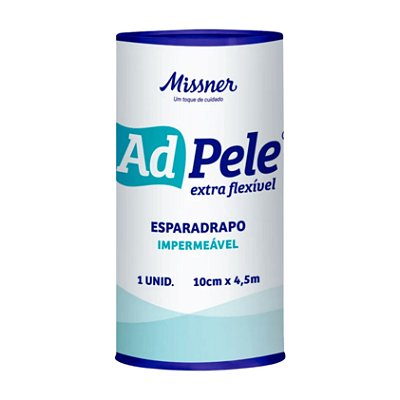 Esparadrapo Impermeável AdPele 10 cm x 4,5 mt - Missner