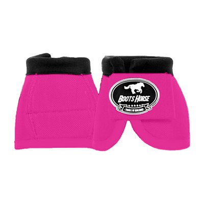 Par de Cloches Protetores Em Nylon Pink Tamanho G - Boots Horse
