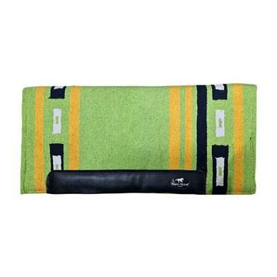 Manta Algodão Navajo Combat 30 x 32 Verde e Amarelo - Boots Horse