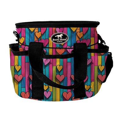 Bolsa Para Kit Higiênico Estampa Corações - Boots Horse
