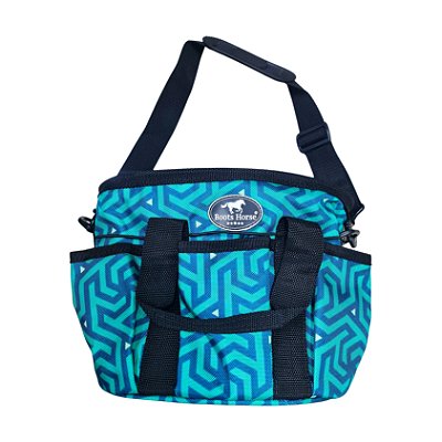 Bolsa Para Kit Higiênico Estampa Verde Água - Boots Horse