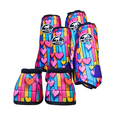 Kit Color Completo Estampa Corações - Boots Horse