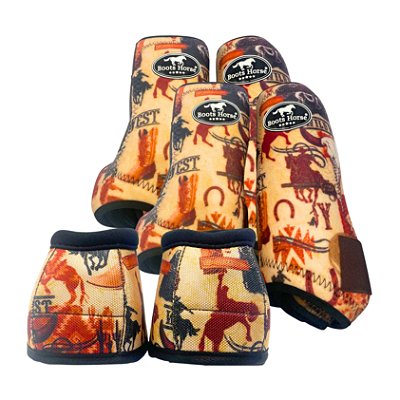 Kit Color Completo Estampa Rodeo Bege - Boots Horse