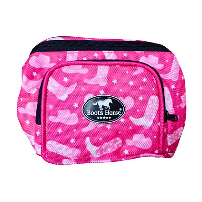 Pochete Mod Exportação Estampa Botas Pink Tamanho G - Boots Horse