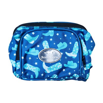 Pochete Mod Exportação Estampa Botas Azul Tamanho G - Boots Horse