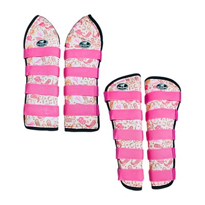 Kit Protetor de Viagem Longo Estampa Botas Rosa - Boots Horse