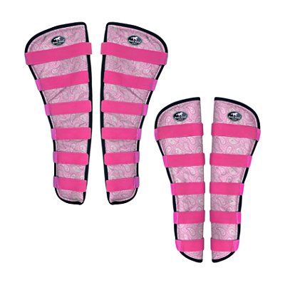 Kit Protetor de Viagem Longo Estampa Paisley Rosa - Boots Horse