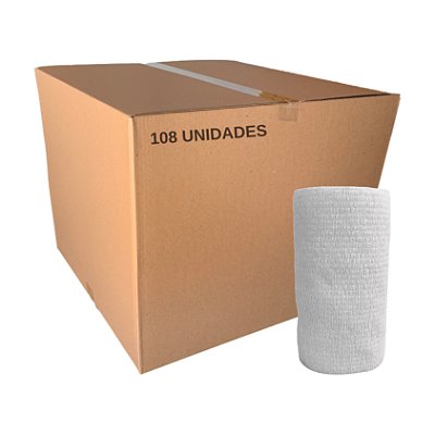 Atadura 10 cm X 4,5 mt Branco Caixa Com 108 Unidades