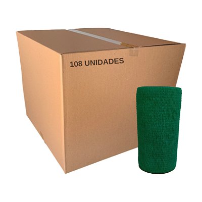 Atadura 10 cm X 4,5 mt Verde Caixa Com 108 Unidades