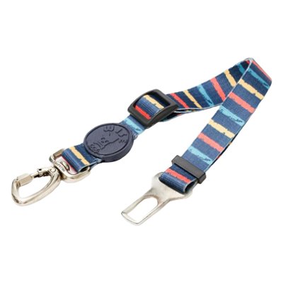 Cinto De Segurança Para Cães E Gatos Azul Com Listras - Wise Dog