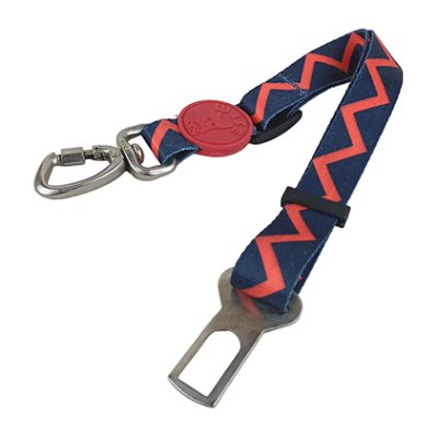 Cinto De Segurança Para Cães E Gatos Azul Com Vermelho - Wise Dog