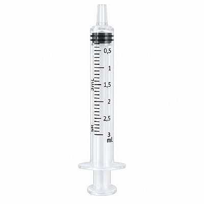 Seringa Hipodérmica Estéril Luer Slip 3 mL Sem Agulha Unitário - SR