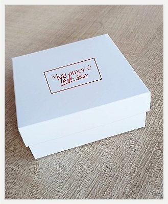 Caixa 4 doces METALIZADA - MEU AMOR É TODO SEU - 10 unidades