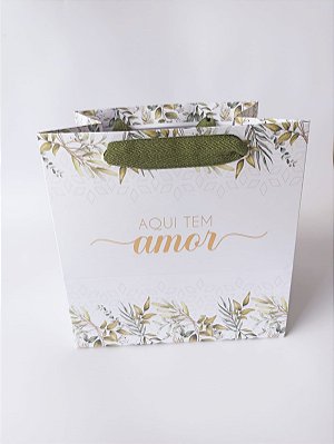 Sacola Confeitaria PP FOLHAS - 10 unidades