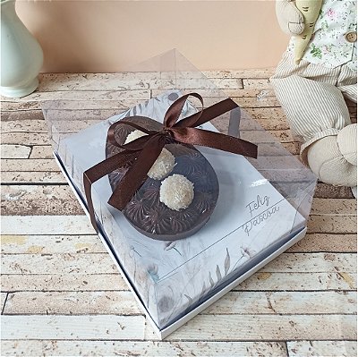 Caixa para 1 ovo de colher - Flower - 10 unidades