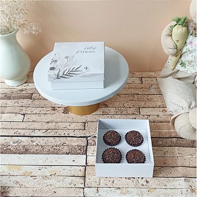 Caixa 4 doces - Flower - 10 unidades