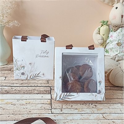 Caixa/sacola pequena - Flower - 10 unidades