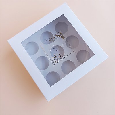 Caixa 9 doces com visor - Linha Paz - 10 unidades