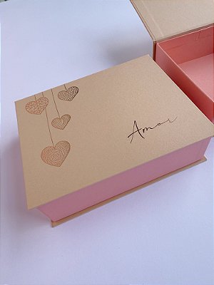 Caixa Livro 14x17,5x5cm - Cartonada - Amor - 5 unidades
