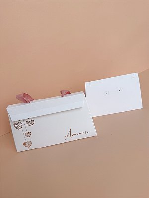 Sacola Trapézio 10,5x15,5x3cm - Amor - 10 unidades