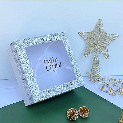 Caixa torta/bolo - com visor - Linha Esperança - 10 unidades