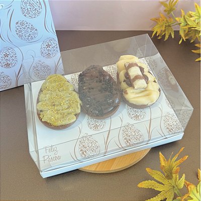 Caixa para 3 ovos de colher - SERENA - 10 unidades