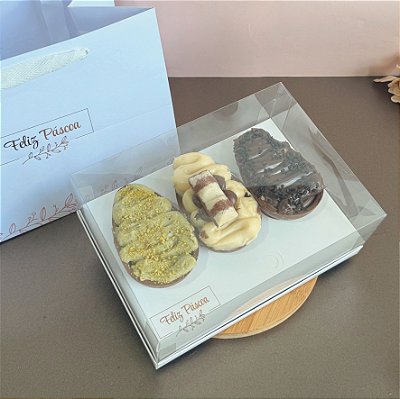 Caixa para 3 ovos de colher - ENCANTO - 10 unidades