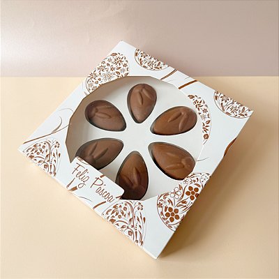 Caixa para 6 bombons coelho - COM BERÇO - SERENA - 10 unidades
