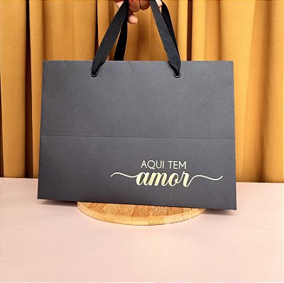 Sacola Confeitaria M - BLACK - 10 unidades