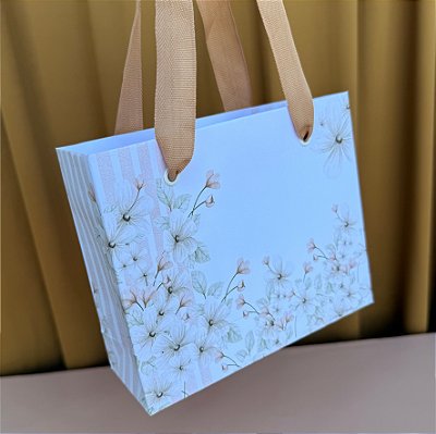 Sacola PP - Floral Nude - 10 unidades