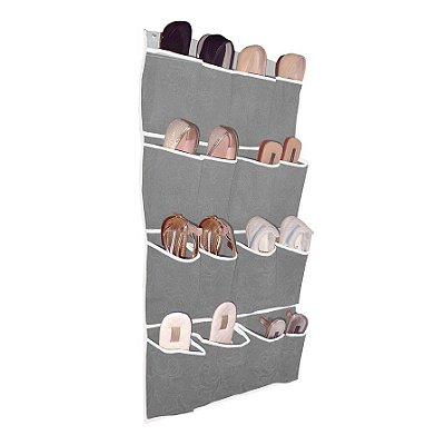 Sapateira de Porta Flanelada 8 Pares – Compacta, Dobrável e Resistente