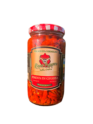 Pimenta Malagueta Vermelha em Conserva 180g - Rique Pepper 🌶️