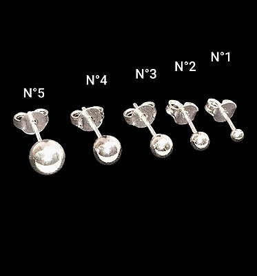 Brinco bolinha lisa banhado prata