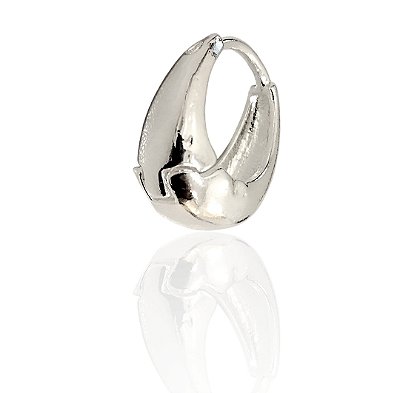 Brinco argola banhado prata