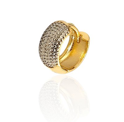 Brinco argola com ródio banhado ouro