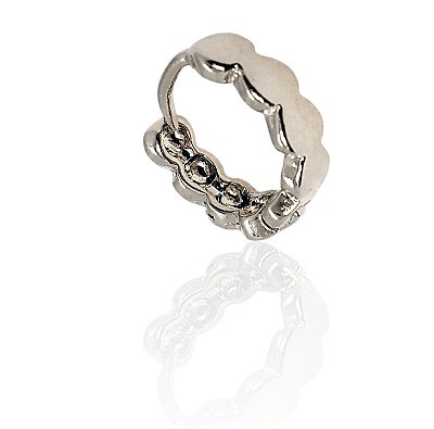 Brinco argola 10mm banhado prata