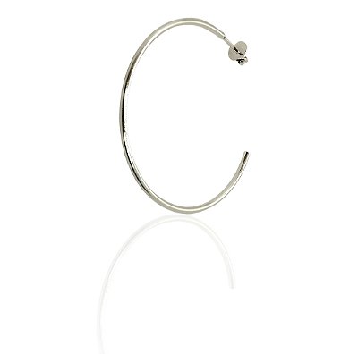 Brinco argola 40mm banhado prata