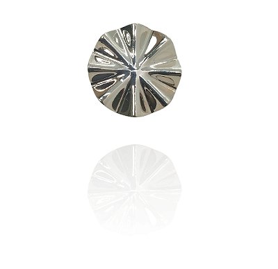 Brinco circular orgânico banhado prata