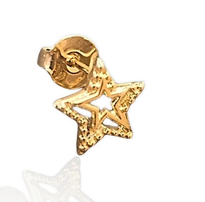 Brinco estrelas banhado ouro