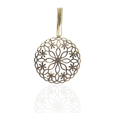 Brinco flor maori banhado ouro