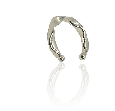 Brinco argola piercing fake banhado prata