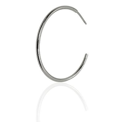 Brinco argola 30mm com tarraxa fio 1,5mm banhado prata