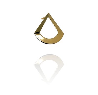 Brinco perfil sino banhado ouro