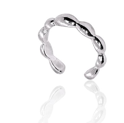 Brinco argola com lombadinhas piercing fakeo banhado prata - 1pç