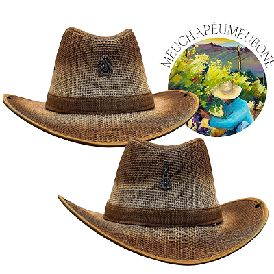 Chapéu Juta Estilo Agro Cowboy Social Clássico Fino Acabamento - Atacado Revenda - 10 Unidades