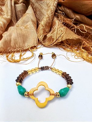Pulseira Flor Mel.