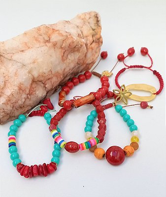 Pulseiras Vermelhas/Cores